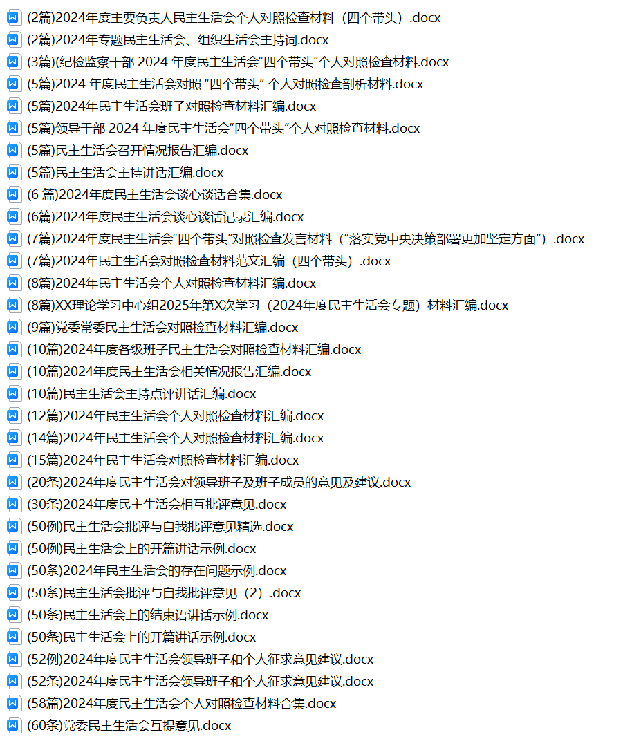2024年度民主生活会（600份)-1